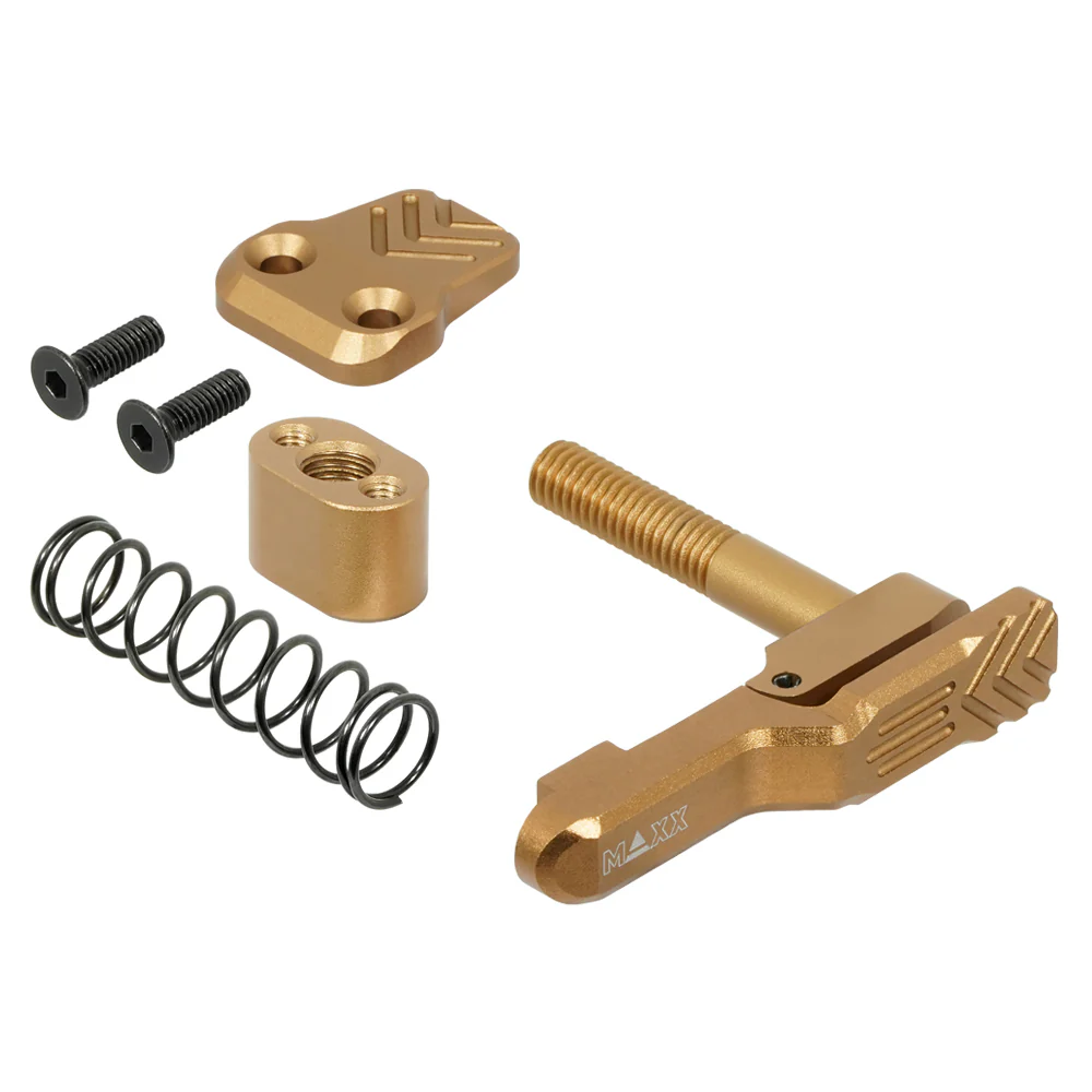 CNC Aluminum Advanced Magazine Release (Style A) (Black) (for MTW M4) - Image 3