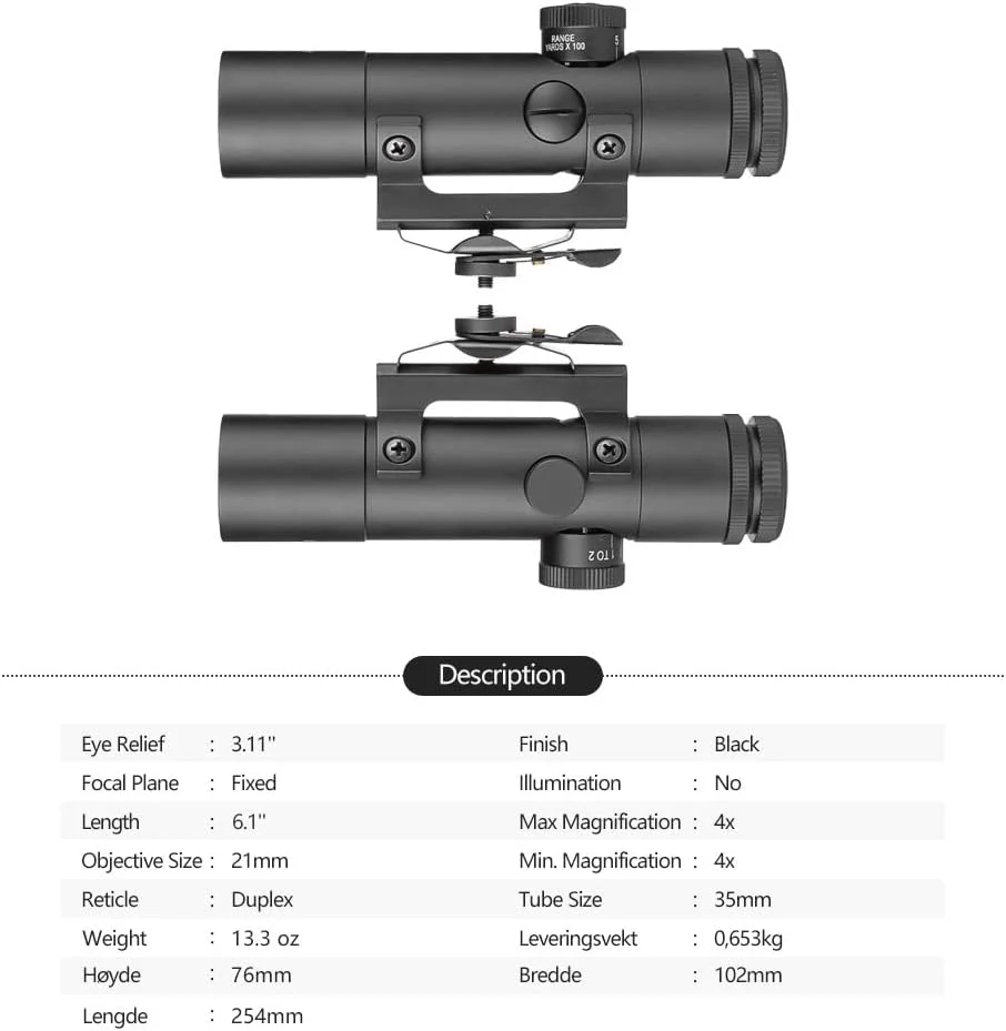 Retro 4x20 Scope for M16 Carry Handle - Image 2