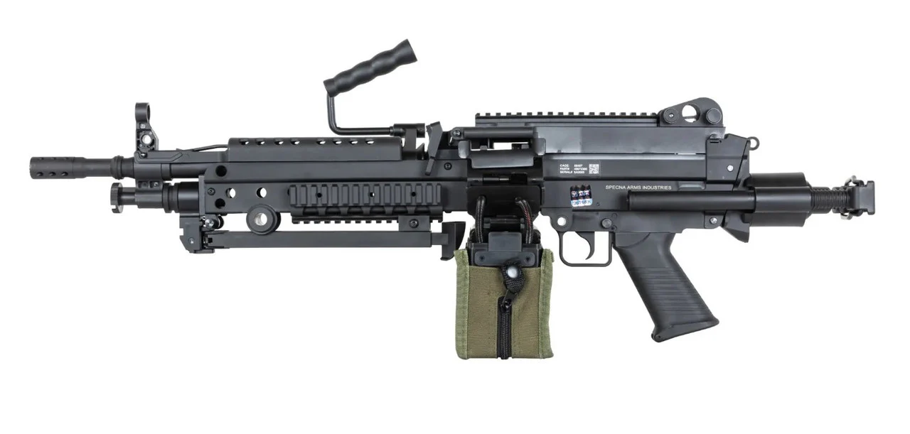 Specna Arms F249 PARA FLEX X-ASR Airsoft Machine Gun Black M249 - Image 3