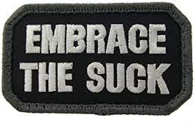 Mil-Spec Monkey "Embrace the Suck" Embroidered Morale Patch (Color: SWAT)