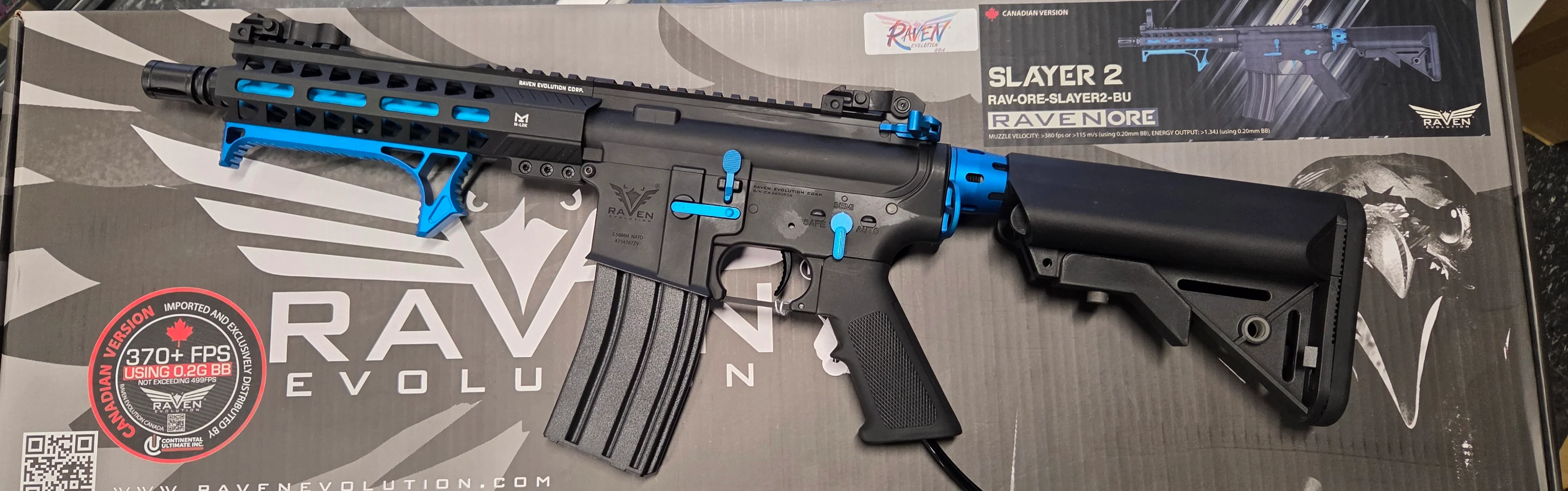 Raven Evolution Nexxus HPA Slayer 2 M4 CQB Blue
