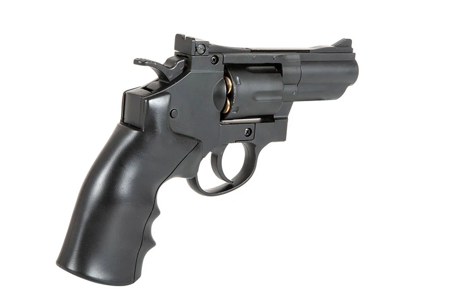 Well G296A Full Metal 6mm CO2 Swing Out Revolver (Black) - Image 3