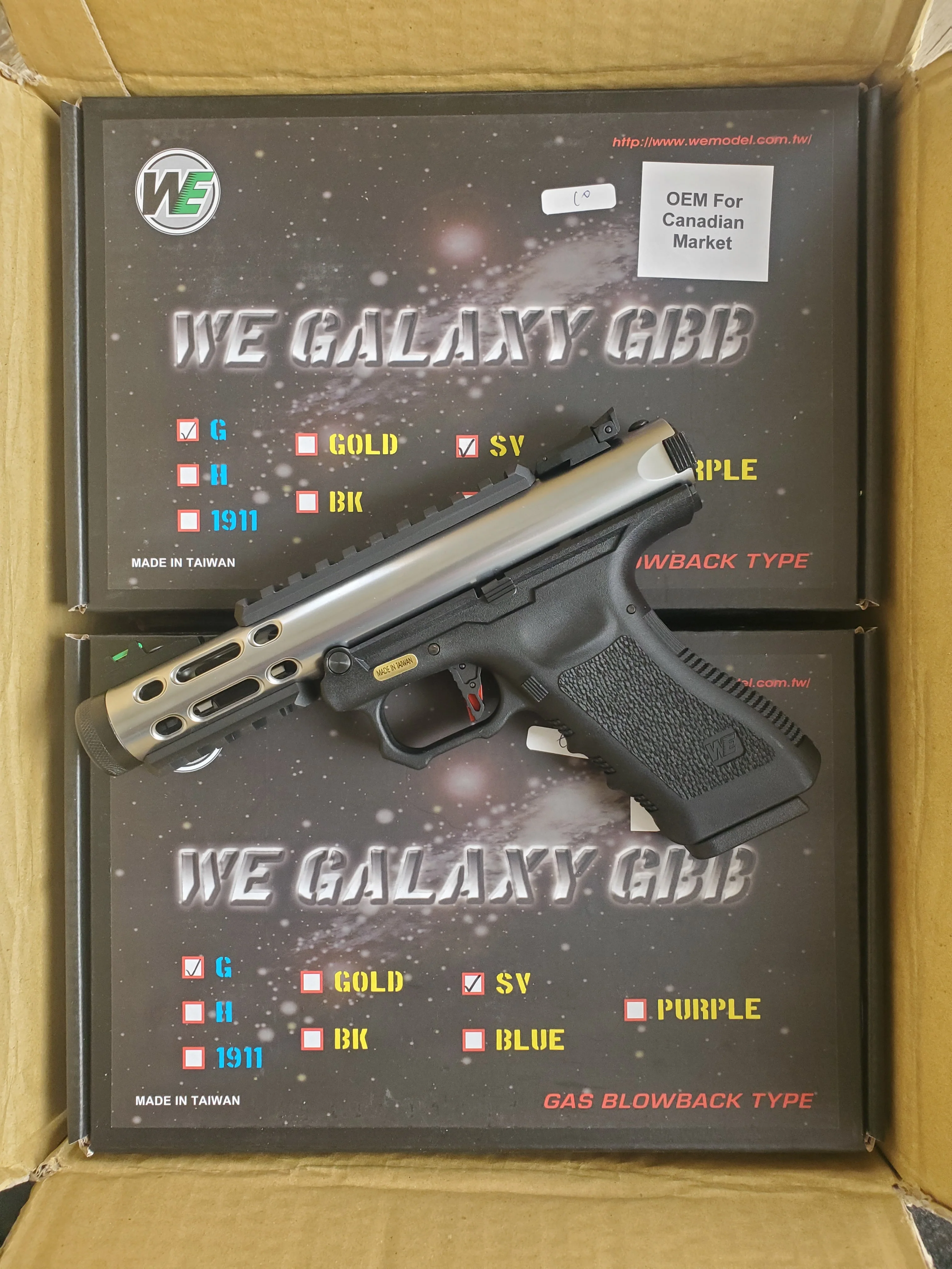 We-Tech  WE Galaxy G Series GBB Pistol             Black/Purple/Gold/Blue/Silver - Image 3