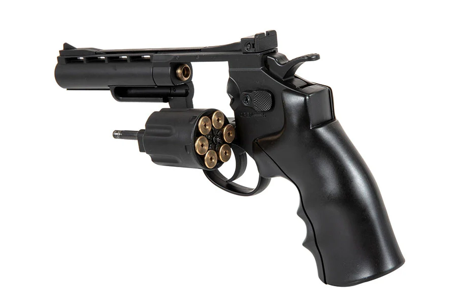 Well G296B Full Metal 6mm CO2 Swing Out Revolver (Black) - Image 4